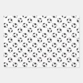 Koordination der Schwarz-weißen Fußbälle des Set Geschenkpapier Set (Vorderseite 3)