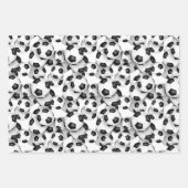 Koordination der Schwarz-weißen Fußbälle des Set Geschenkpapier Set (Vorderseite)