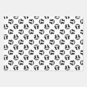 Koordination der Schwarz-weißen Volleyballmuster i Geschenkpapier Set (Vorderseite 3)