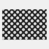 Koordination der Schwarz-weißen Volleyballmuster i Geschenkpapier Set (Vorderseite 2)