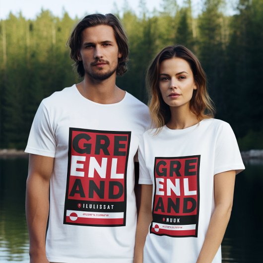 Koordination für die Bestimmung der Arktis in Grön T-Shirt