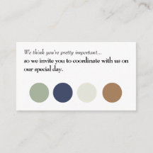 Koordination mit unserer Einsteckkarte für Hochzei