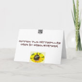 Koordination von Elementen der Moth-Raupe im gemei Dankeskarte (Rückseite)
