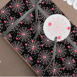 Koordination von Halloween Pink Spider und Web-Tag Geschenkanhänger
