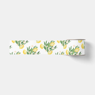 Koordination von Positano Watercolor Lemons Ripsband
