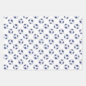 Koordination von Set-Blauen-Fußballbällen Geschenkpapier Set (Vorderseite 3)