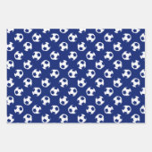 Koordination von Set-Blauen-Fußballbällen Geschenkpapier Set (Vorderseite 2)