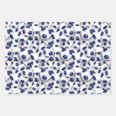 Koordination von Set-Blauen-Fußballbällen Geschenkpapier Set (Vorderseite)