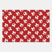 Koordination von Set-Rot-Graubällen Geschenkpapier Set (Vorderseite 2)