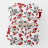 Koordination von Set-Rot-Graubällen Geschenkpapier Set (Beispiel)