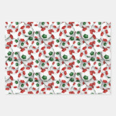 Koordination von Set-Rot-Grün-Fußball Geschenkpapier Set (Vorderseite)