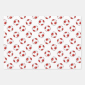 Koordination von sportlichen gemusterten Set Roten Geschenkpapier Set (Vorderseite 3)