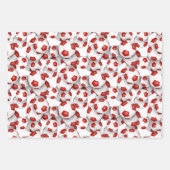 Koordination von sportlichen gemusterten Set Roten Geschenkpapier Set (Vorderseite)