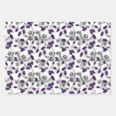 Koordination von sportlichen Sets lila graue Fußba Geschenkpapier Set (Vorderseite)