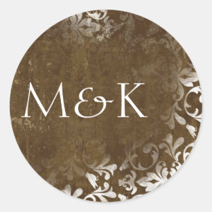 Koordination von Umschlag Aufklebern {Espresso} Runder Aufkleber