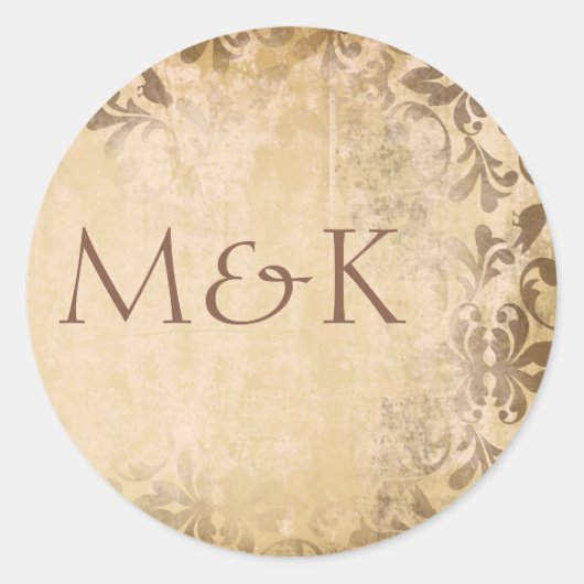 Koordination von Umschlag Aufklebern {Toffee} Runder Aufkleber (Vorderseite)