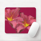 Koordinationselemente der roten Taglilie Mousepad (Mit Mouse)