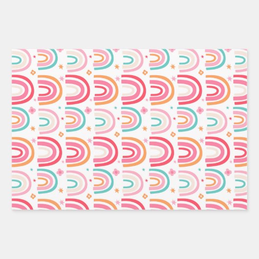 Koordinationsmuster für den Regenbogen und die Fee Geschenkpapier Set (Vorderseite 2)