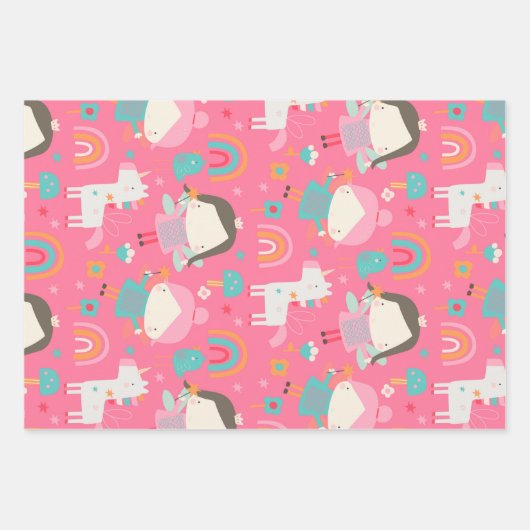 Koordinationsmuster für den Regenbogen und die Fee Geschenkpapier Set (Vorderseite)