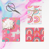 Koordinationsmuster für den Regenbogen und die Fee Geschenkpapier Set