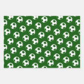 Koordinationsmuster Set grüne Fußballbälle Geschenkpapier Set (Vorderseite 2)