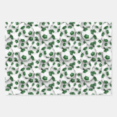 Koordinationsmuster Set grüne Fußballbälle Geschenkpapier Set (Vorderseite)