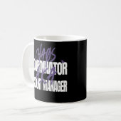 Koordinator des Chaos A K A Account Manager Kaffeetasse (Vorderseite Links)