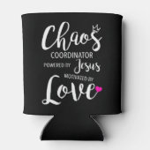 Koordinator des Chaos Lehrer mit Kraft durch Jesus Dosenkühler (Rückseite)