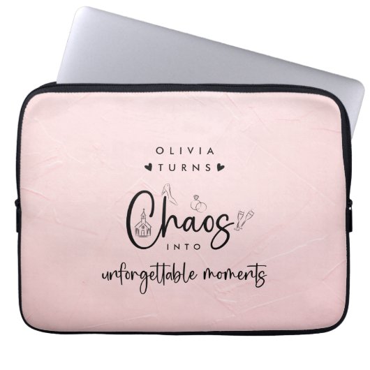 Koordinator des rosa Blush-Chaos Laptopschutzhülle (Vorderseite)