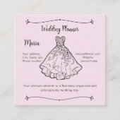 Koordinator für Hochzeitsplaner Quadratische Visitenkarte (Vorderseite)