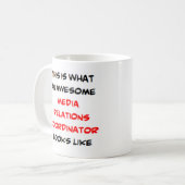 Koordinator für Medienbeziehungen, phantastisch Kaffeetasse (Vorderseite Links)