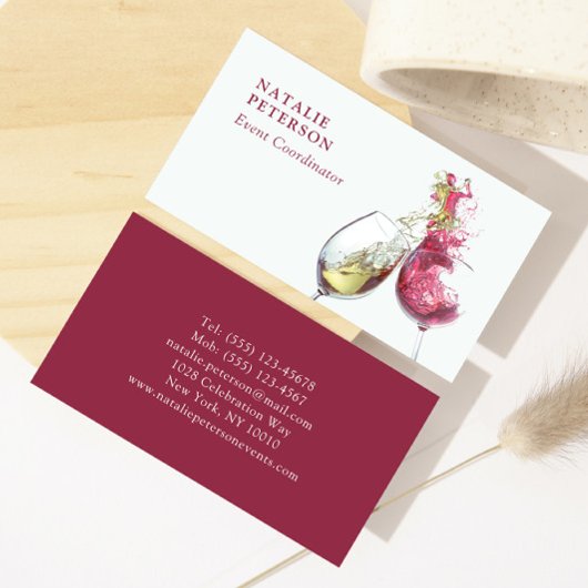 Koordinator für Veranstaltungen in Rot und Weiß Visitenkarte