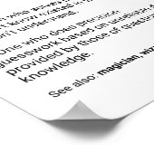 Koordinatoren und Aufseher Funny Work Definition Poster (Ecke)