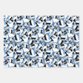 koordinierende Mannschaftsfarben Blau Geschenkpapier Set (Vorderseite)