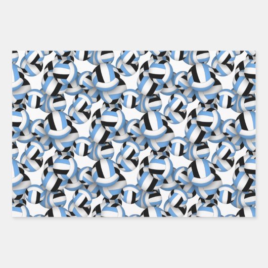 koordinierende Mannschaftsfarben Blau Geschenkpapier Set (Vorderseite)