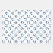 koordinierende Mannschaftsfarben lt blaugraue Voll Geschenkpapier Set (Vorderseite 3)