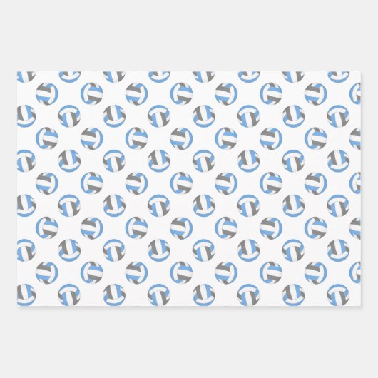 koordinierende Mannschaftsfarben lt blaugraue Voll Geschenkpapier Set (Vorderseite 3)