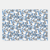 koordinierende Mannschaftsfarben lt blaugraue Voll Geschenkpapier Set (Vorderseite)