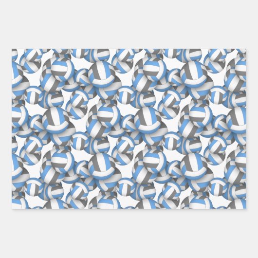 koordinierende Mannschaftsfarben lt blaugraue Voll Geschenkpapier Set (Vorderseite)