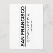 Koordiniert San Francisco Postkarte (Vorderseite)