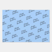 Koordinierte Blaudelphinium-Blume Geschenkpapier Set (Vorderseite 2)