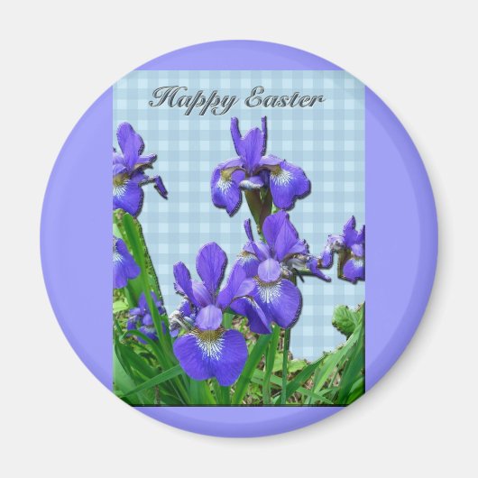 Koordinierte Elemente der sibirischen Iris Happy O Magnet (Vorne)