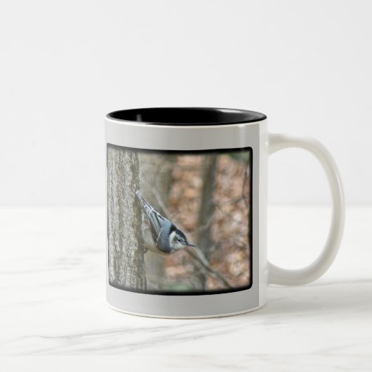 Koordinierte Gegenstände von Slate Gray Nuthatch S Zweifarbige Tasse (Rechts)
