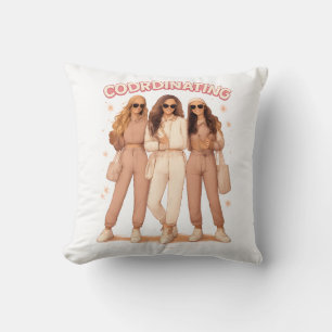 Koordinierte Outfit-Ästhetik Besties Vibes Kissen