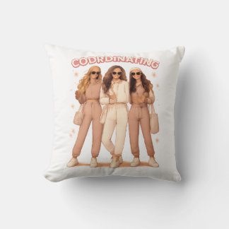 Koordinierte Outfit-Ästhetik Besties Vibes Kissen