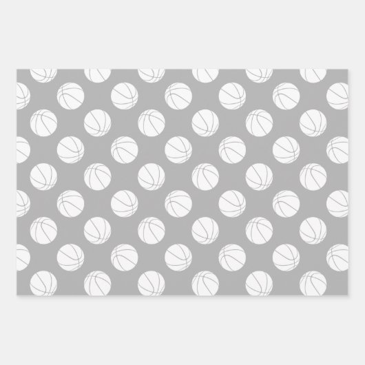 Koordinierter Sportgeschenk für grüner grauer Bask Geschenkpapier Set (Vorderseite 2)