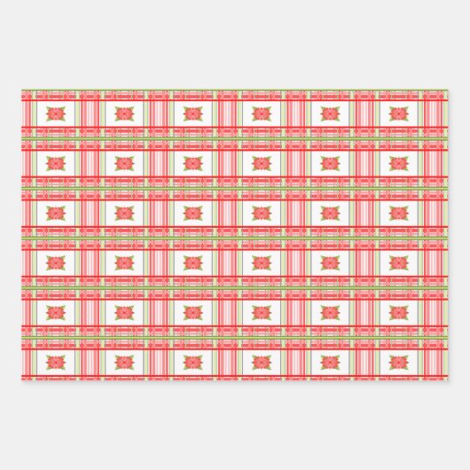 Koordiniertes Trio der Muster Geschenkpapier Set