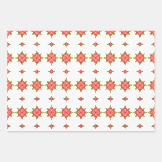 Koordiniertes Trio der Muster Geschenkpapier Set (Vorderseite)