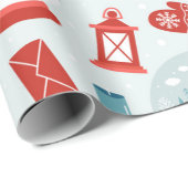 Koordinierung der Weihnachtsgeschichte Geschenkpapier (Rolleneckpunkt)