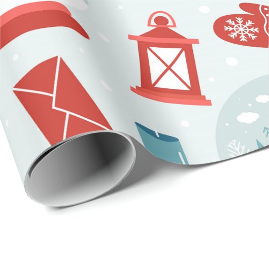 Koordinierung der Weihnachtsgeschichte Geschenkpapier (Rolleneckpunkt)